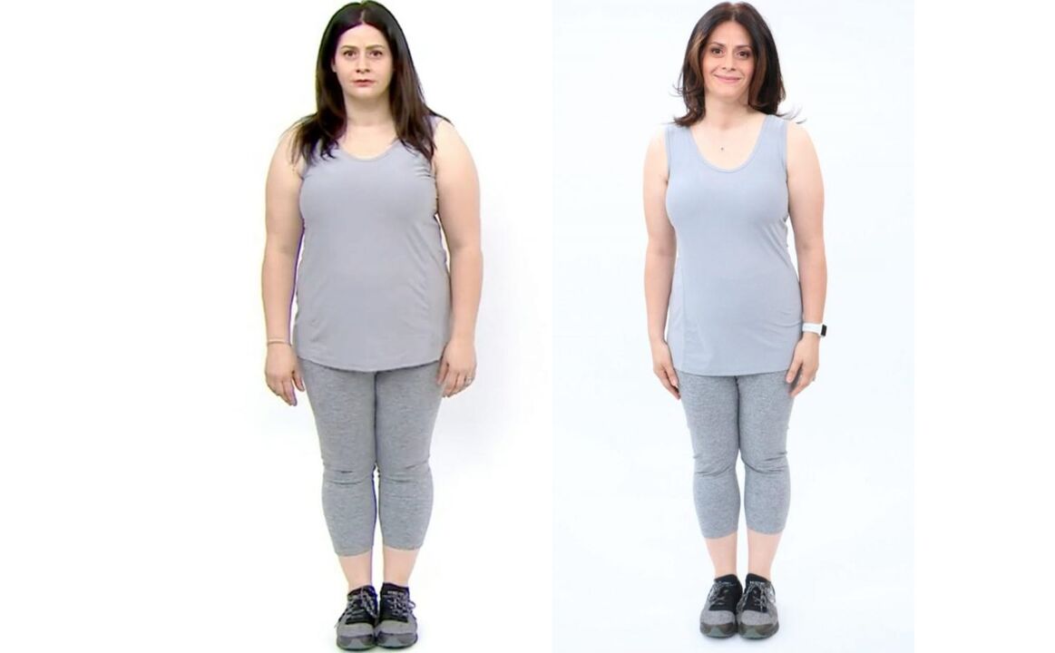 לפני ואחרי ירידה במשקל בבית
